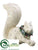 Squirrel - White Glittered - Pack of 4