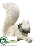 Silk Plants Direct Squirrel - White Glittered - Pack of 4