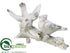 Silk Plants Direct Bird - White Glittered - Pack of 6