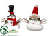 Silk Plants Direct Mr. & Mrs. Snowman - White - Pack of 2