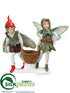 Silk Plants Direct Fairy Boy and Girl - Green Red - Pack of 2