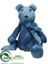 Silk Plants Direct Teddy Bear - Blue - Pack of 4