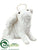 Dog - White Glittered - Pack of 2