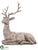 Reindeer - White Antique - Pack of 1