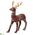 Plaid Reindeer - Green Red - Pack of 4