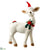 Holly Deer With Santa Hat - White Red - Pack of 2