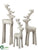 Reindeer - White Antique - Pack of 4