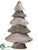 Glitter Sisal Christmas Tree Table Top - Brown - Pack of 4