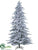 Glittered Flocked Short Needle Pine Tree - White - Pack of 1