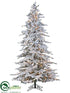 Silk Plants Direct Glittered Snowed Short Needle Pine Tree - White - Pack of 1