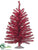 Tinsel Tree - Red - Pack of 12