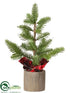 Silk Plants Direct Pine Tree - Green - Pack of 6