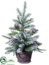 Silk Plants Direct Pine Tree - Green Snow - Pack of 2