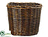 Silk Plants Direct Round Willow Planter - Smoke Dark - Pack of 1