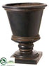 Silk Plants Direct Footed Urn - Black Rust - Pack of 1