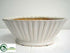 Silk Plants Direct Ceramic Oval Provencal Bowl - Cream - Pack of 6