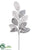 Magnolia Leaf Spray - White Silver - Pack of 12