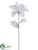 Poinsettia Stem - White - Pack of 12