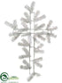 Silk Plants Direct Pine Cross - White - Pack of 12