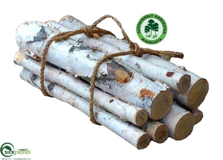 Artificial Birch Tree Logs